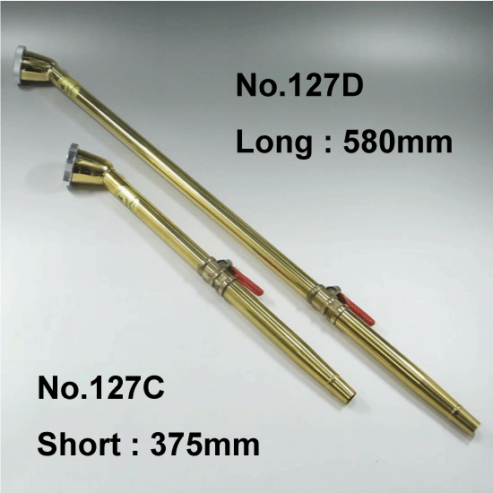 Watering Nozzle made of brass with cock  - Size 375mm No.127C  /  Size 580mm  No.127D"  
