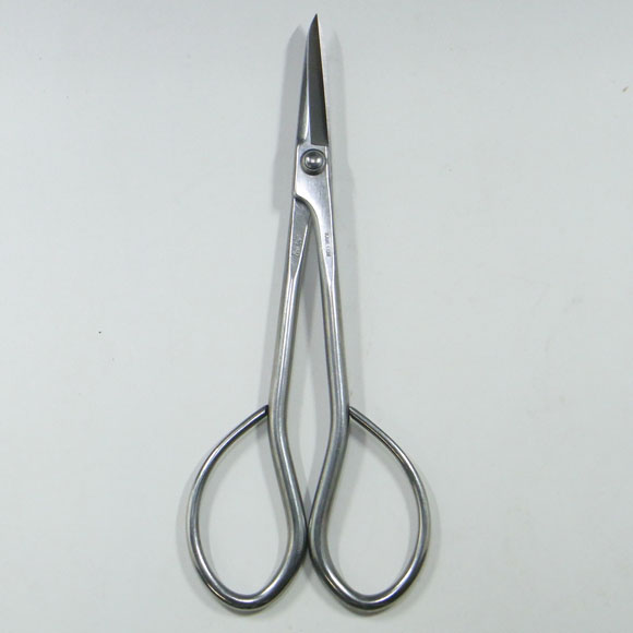 Bonsai Trimming Scissors Large with Shinogi  - Stainless Steel - (Kaneshin) “Length 180mm ” No.841A