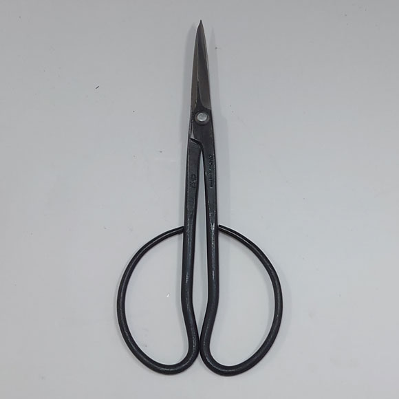 All hand-made bonsai bud cutting scissors with Shinogi - white steel - (KANESHIN) " Length 175mm" No.33A