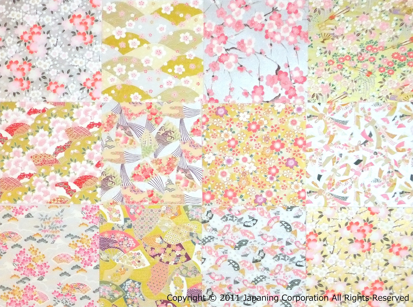 Set Of 12 Assorted Kimono Design Origami Papers Kirara Japanese