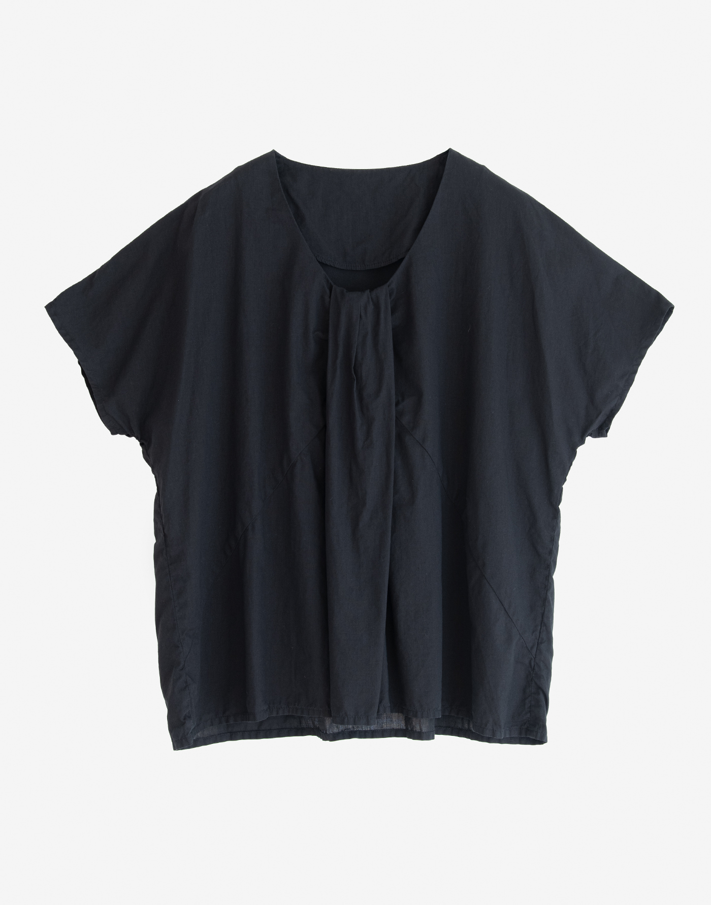 Summer dress shirt with front draping
