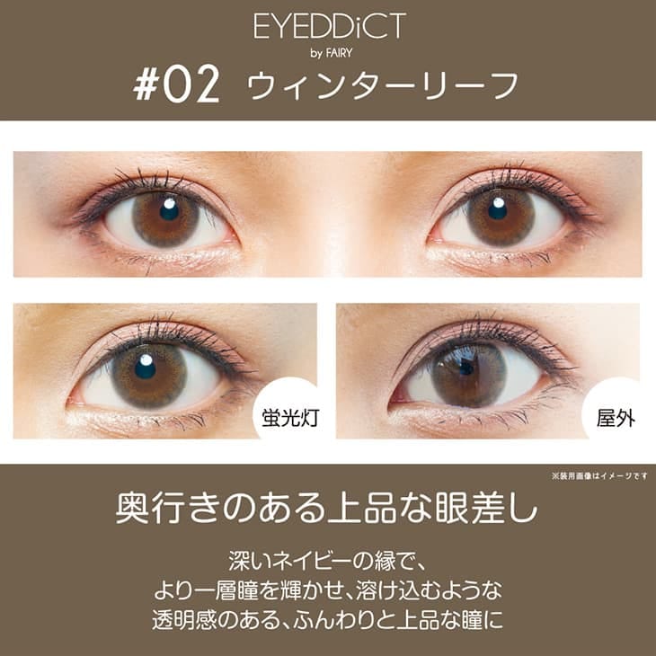 加拿大直郵 內田理央 日拋美瞳 EYEDDICT #2 Winter Leaf 10枚