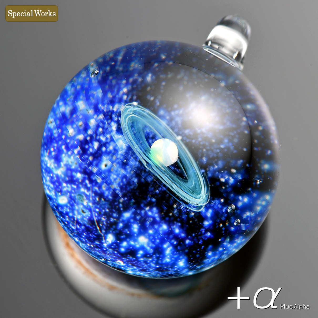 楽天市場】宇宙ガラス ペンダント 【ホワイトオパール