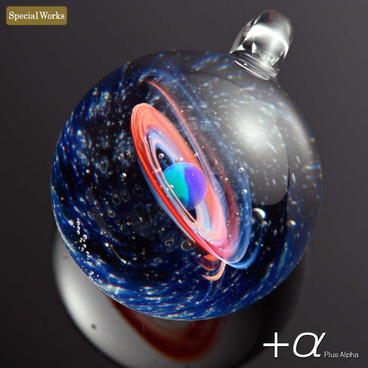 正規品宇宙ガラス +α 赤系 ブラックオパール戸水賢志ブレスレット