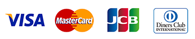 Visa, Master, JCB, American Express, Diners Club 