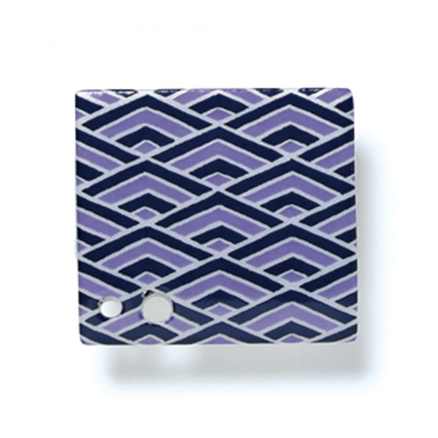 Porcelain Incense Holder Blue Wave/Hishi Seigaiha