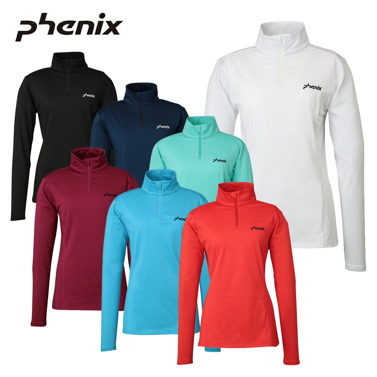 PHENIX〔Women's Base layer〕＜2026＞ESW25LS62 / Basic Set-in Sleeve 1/2 Zip Tee