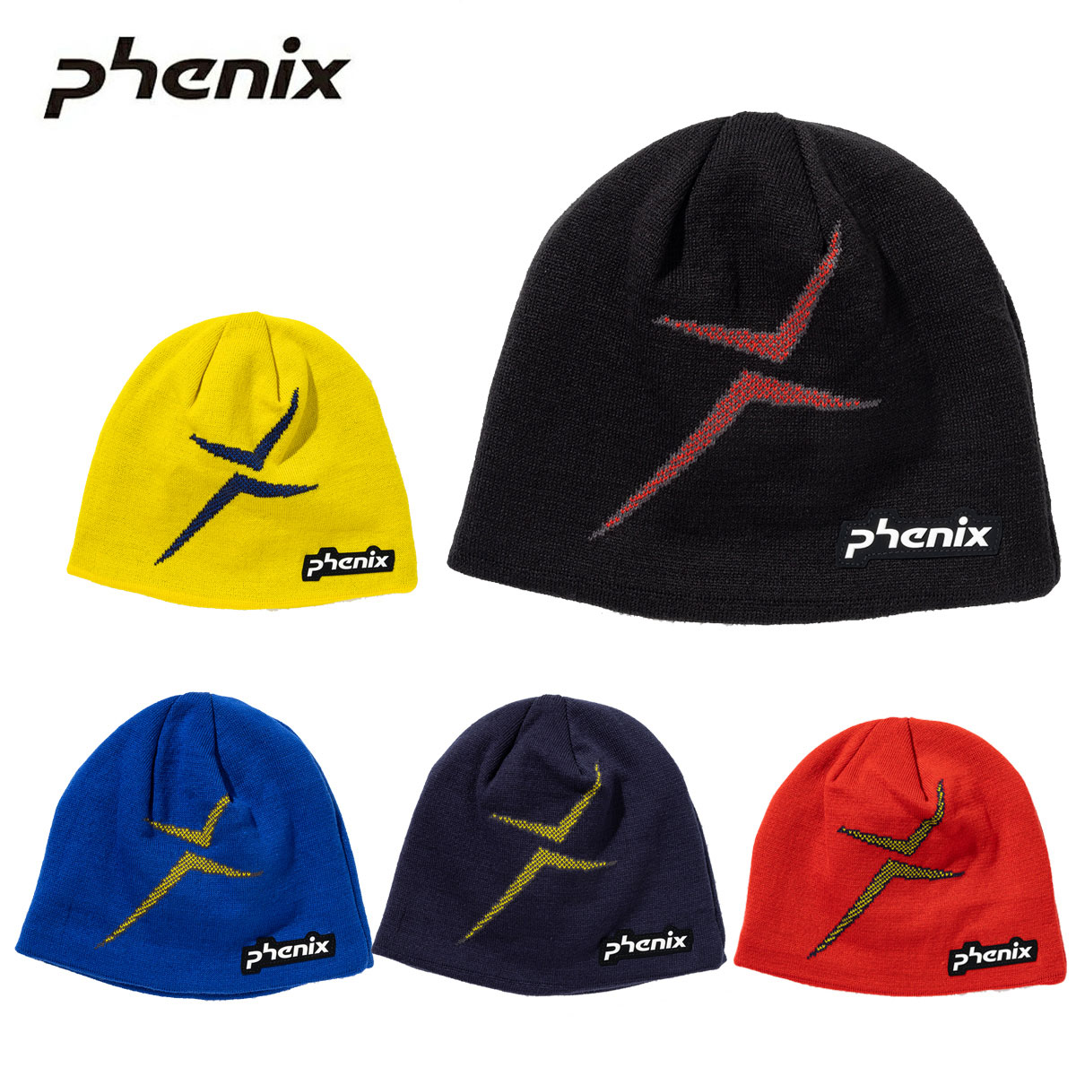 PHENIX〔针织帽 男款〕＜2026＞ESM25HW14 / Cross MotifJacquard Beanie