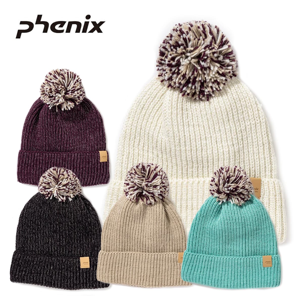 〔AA〕PHENIX〔Women's Beanie〕＜2026＞ESW25HW51 / Mix Pompon Bright Watch Hat