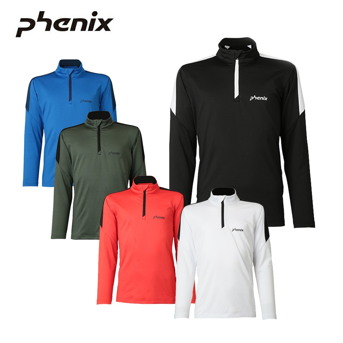 PHENIX〔內衣 兒童 少年〕＜2026＞ESB25LS80 / Shoulder Line 1/2 Zip Tee