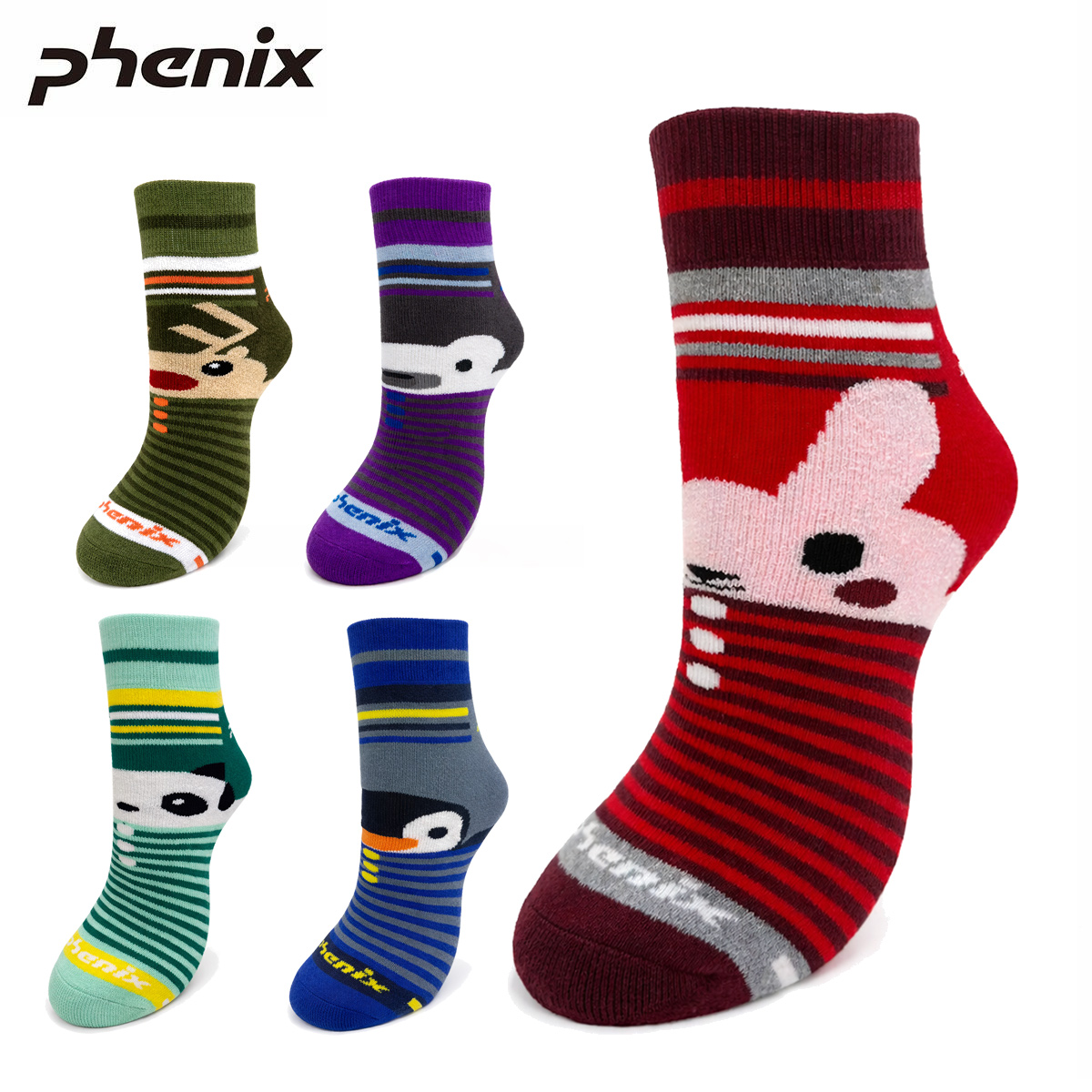 〔AA〕PHENIX〔Kids Socks〕＜2026＞ESB25SO80 / Character Tube Ski Socks
