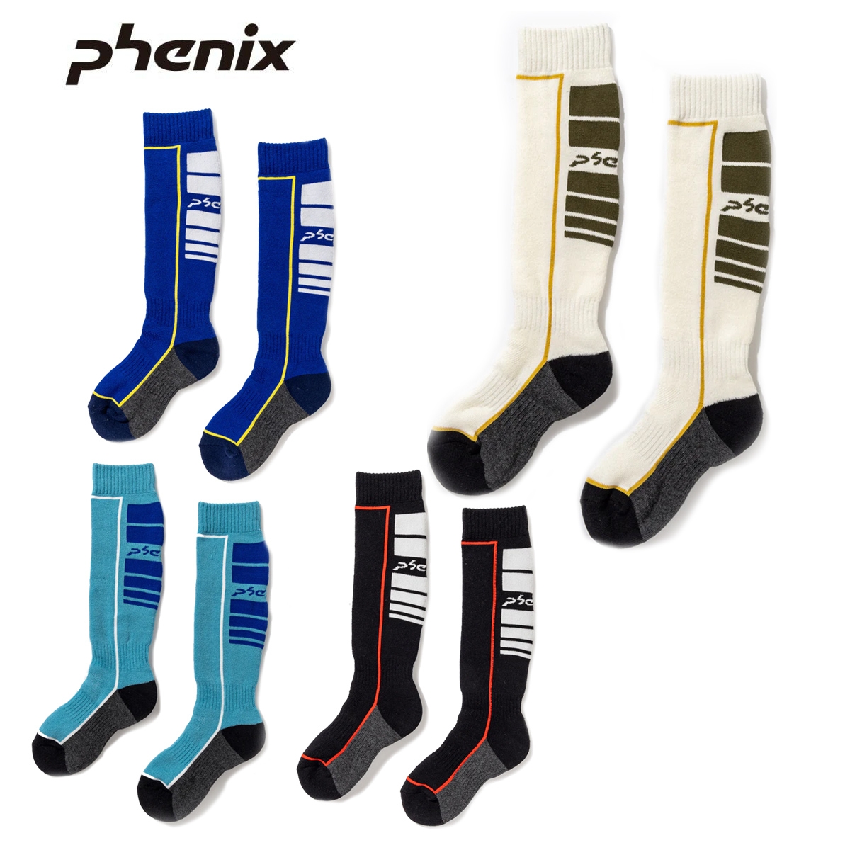PHENIX〔襪子 兒童 少年〕＜2026＞ESB25SO82 / Bottom Color Block Ski Socks