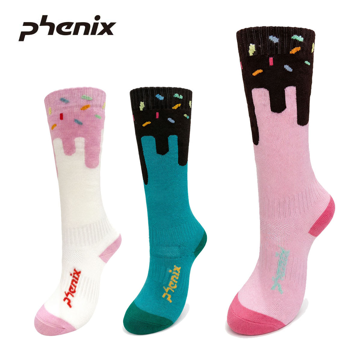 〔AA〕PHENIX〔Kids Socks〕＜2026＞ESG25SO90 / Melty Ice Cream Ski Socks