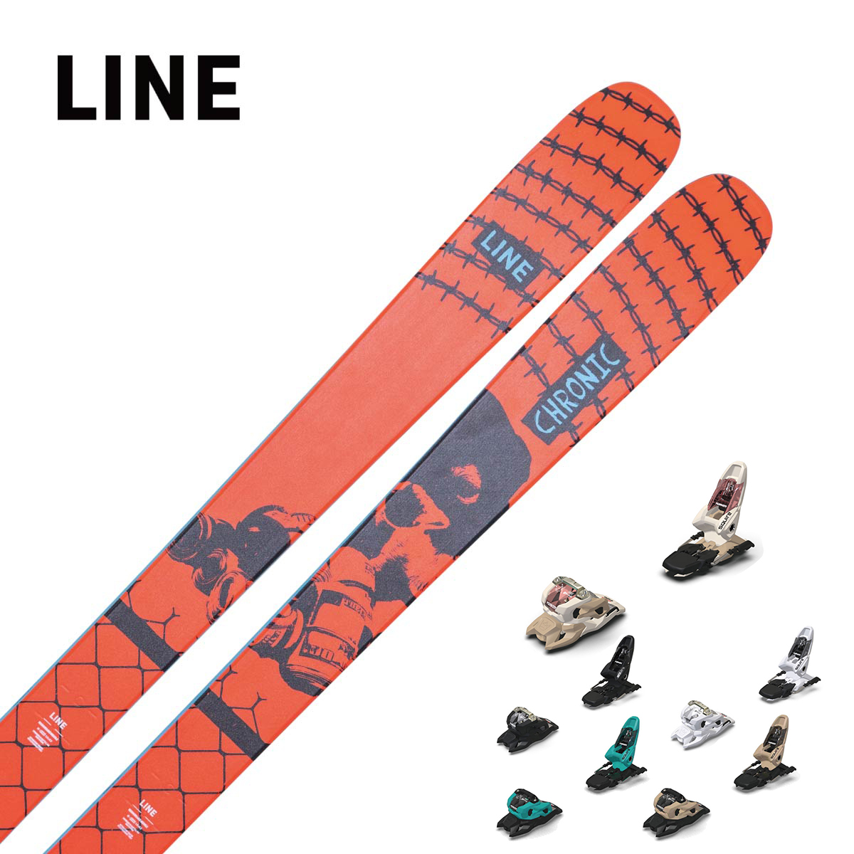 【特殊原因不能发海外】LINE〔滑雪板〕＜2026＞CHRONIC 94 [LN2509300] + MARKER SQUIRE 11