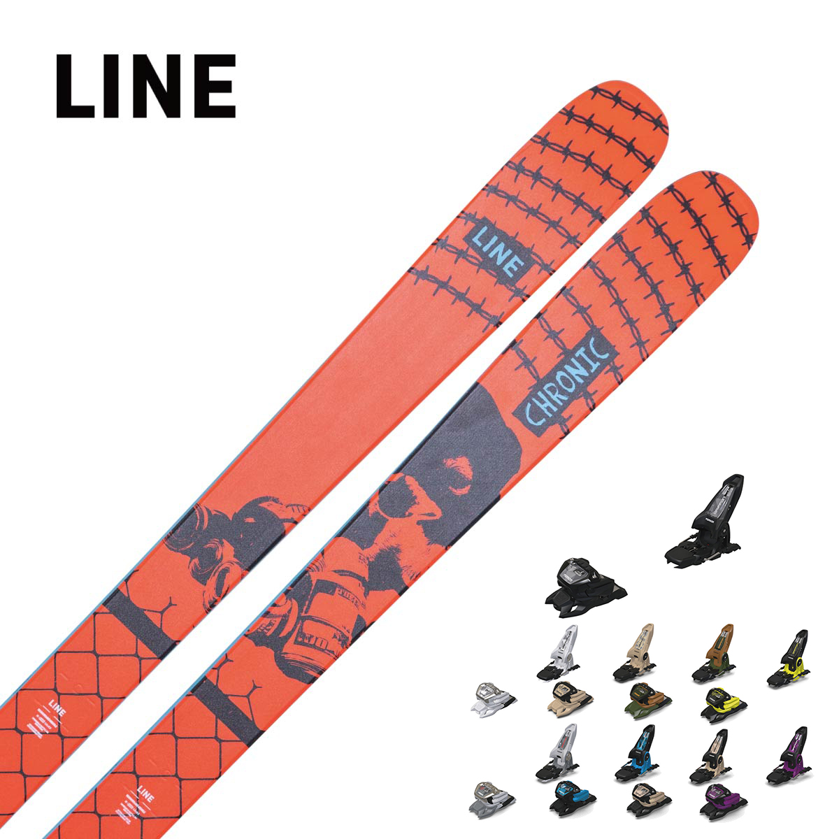 【特殊原因不能发海外】LINE〔滑雪板〕＜2026＞CHRONIC 94 [LN2509300] + MARKER GRIFFON 13