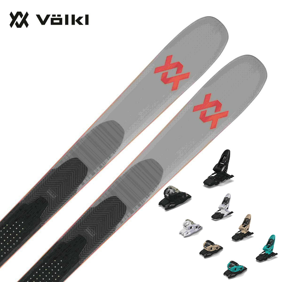 VOLKL〔滑雪板〕＜2025＞BLAZE 94 GREY RED [V2410134000] + MARKER SQUIRE 11