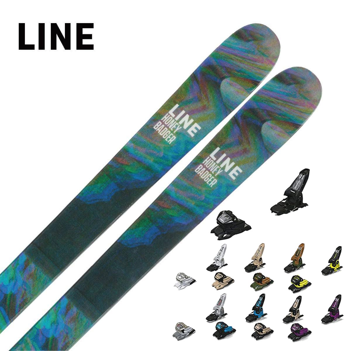 〔N〕LINE〔Skis〕＜2024＞HONEY BADGER [A230300901] + MARKER GRIFFON 13