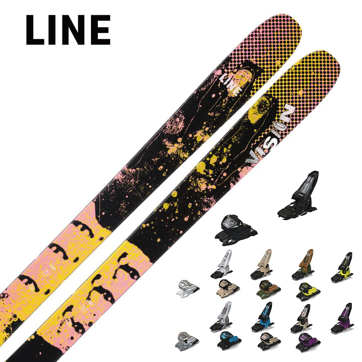 【特殊原因不能发中国】LINE〔滑雪板〕＜2025＞VISION 104 [LN2401620] + MARKER GRIFFON 13