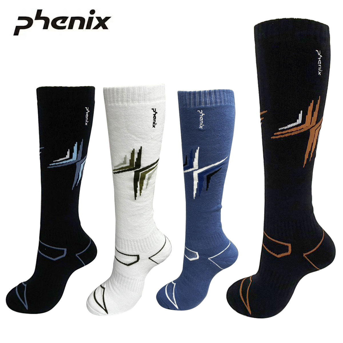 〔20261015〕PHENIX〔Men's Socks〕＜2027＞ESM26SO11 / CROSS MOTIF SKI SOCKS