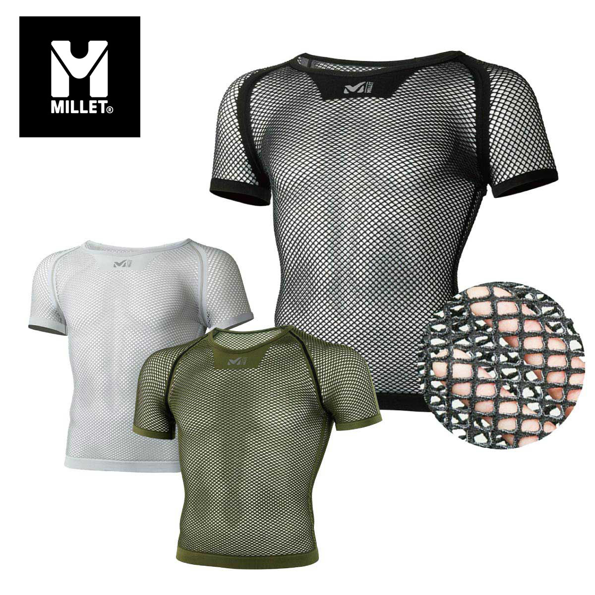 【新款預售】MILLET〔内衣 男款〕＜2027＞DRYNAMIC MESH SS / MIV01566