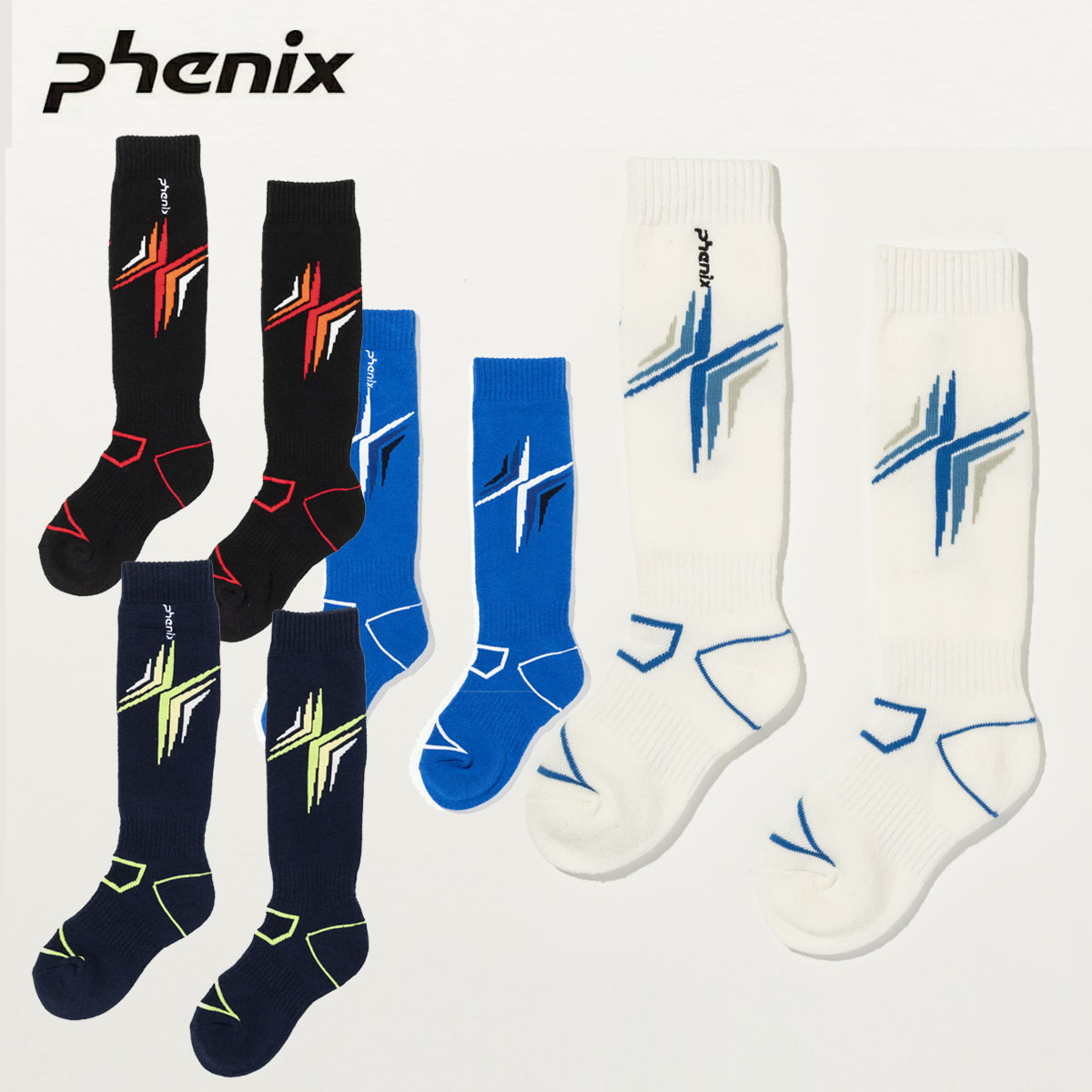 PHENIX〔袜子 儿童 少年〕＜2027＞ESB26SO81 / CROSS MOTIF SKI SOCKS