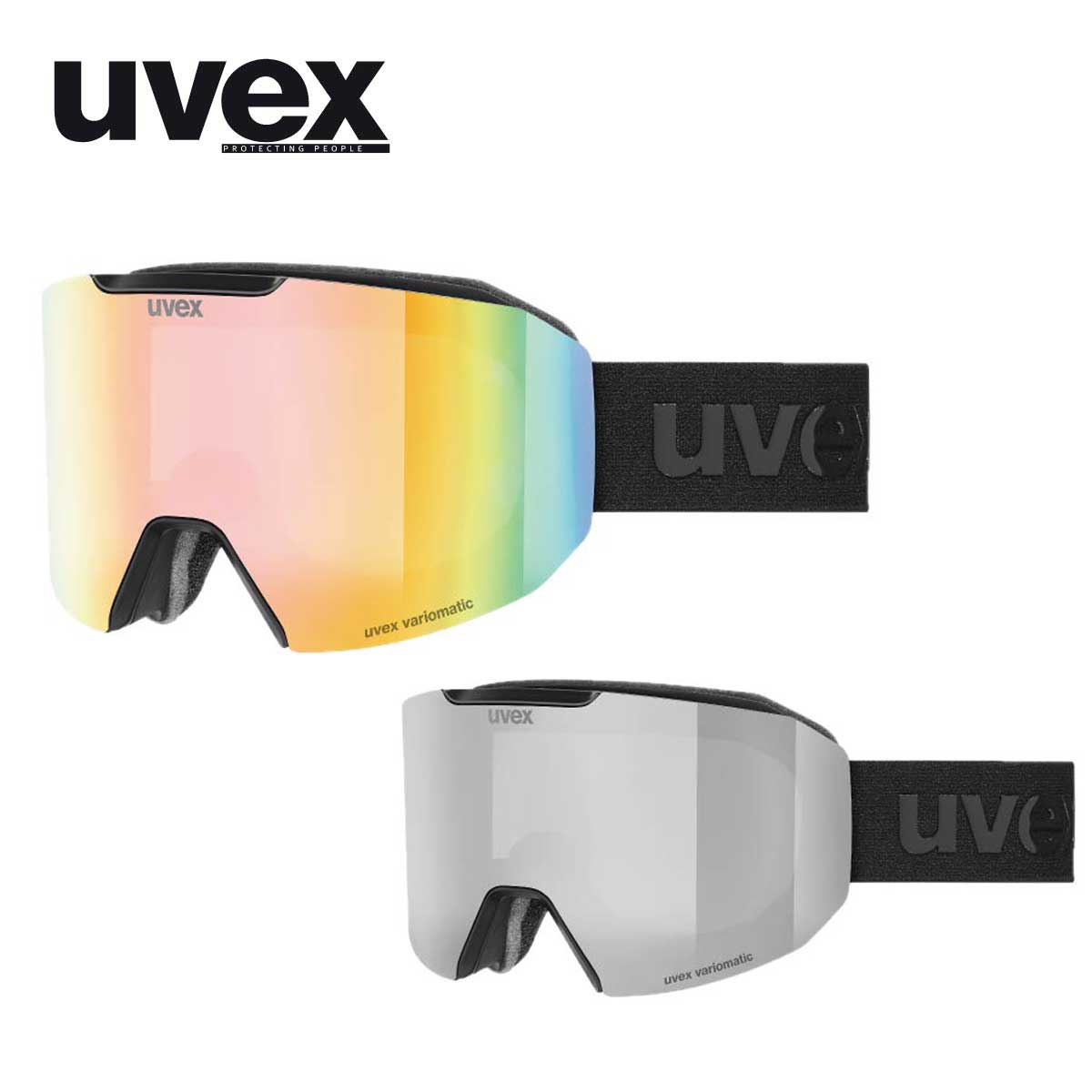 【新款预售】UVEX〔滑雪镜〕＜2027＞evidnt ATTRACT V【Dimming】【Mirror】【eyeglass compatible】【With spare lens】【With Hard Case】