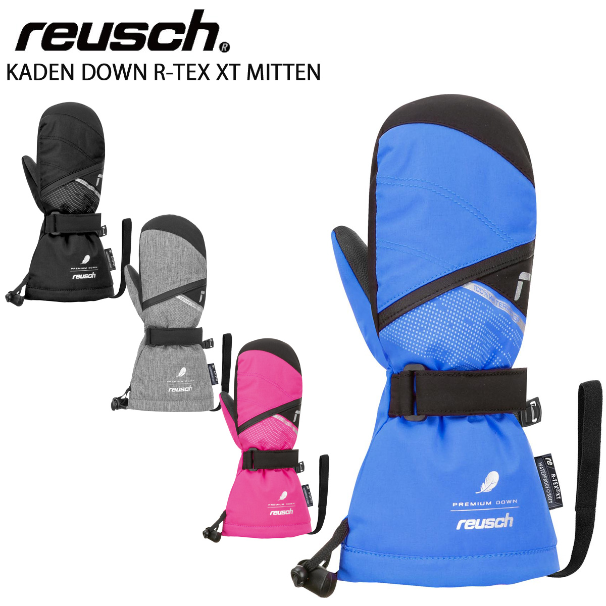 【新款預售】REUSCH〔滑雪手套 兒童 少年〕＜2027＞KADEN DOWN R-TEX XT MITTEN