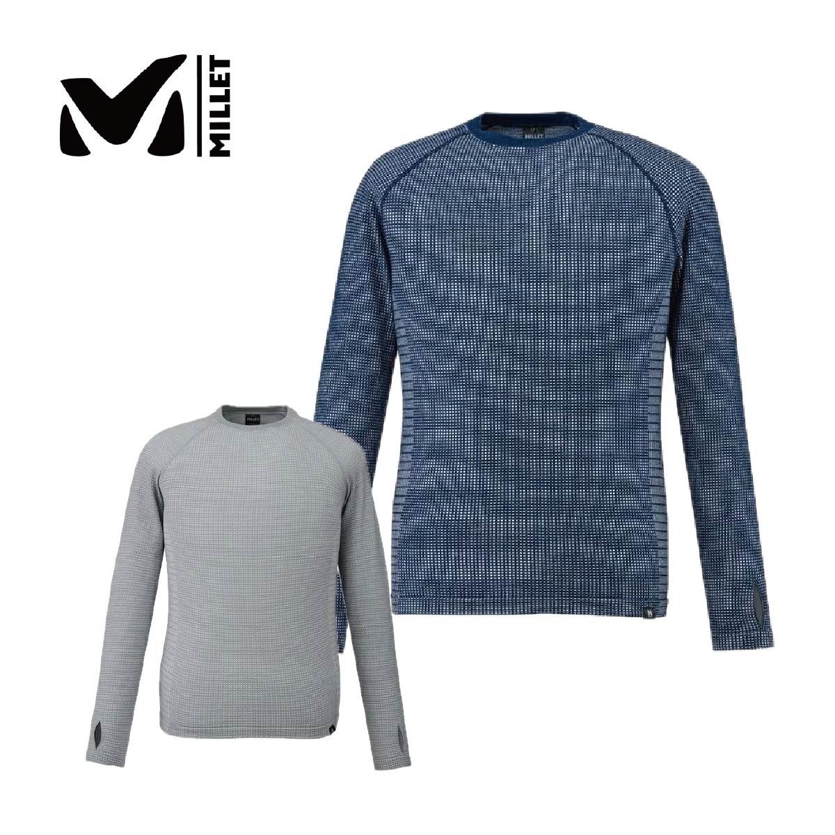 MILLET〔Men's Base layer〕＜2026＞WAFFLE WOOL CRW M / MIV01905