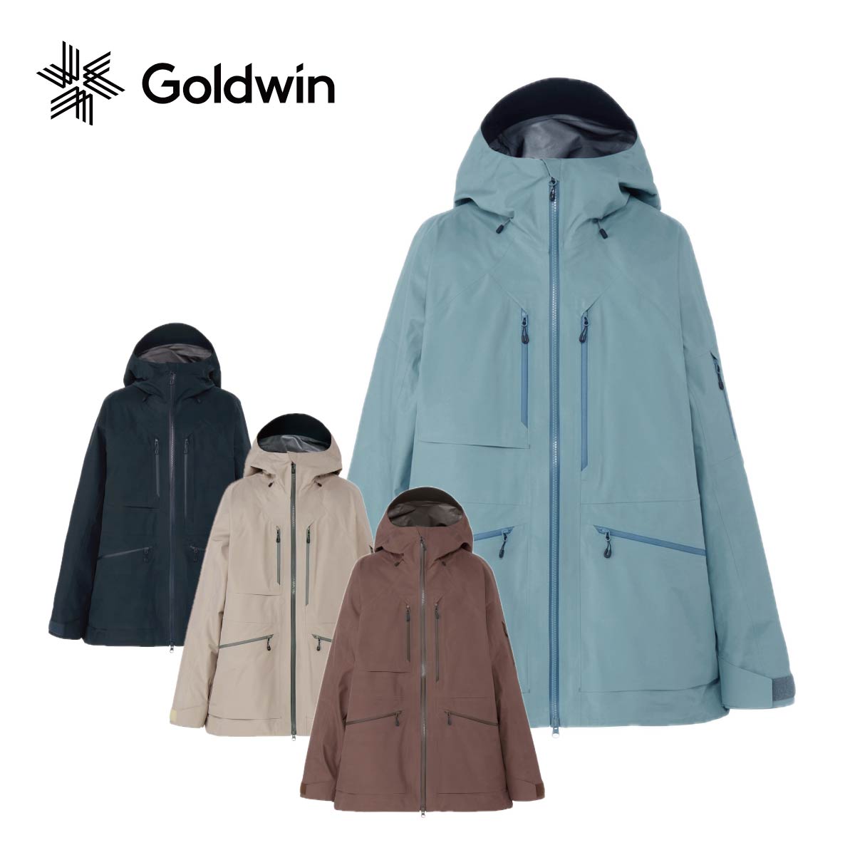 【新款预售】GOLDWIN〔滑雪服 上衣〕＜2027＞GORE-TEX 3L WORK POCKET JACKET / G06301