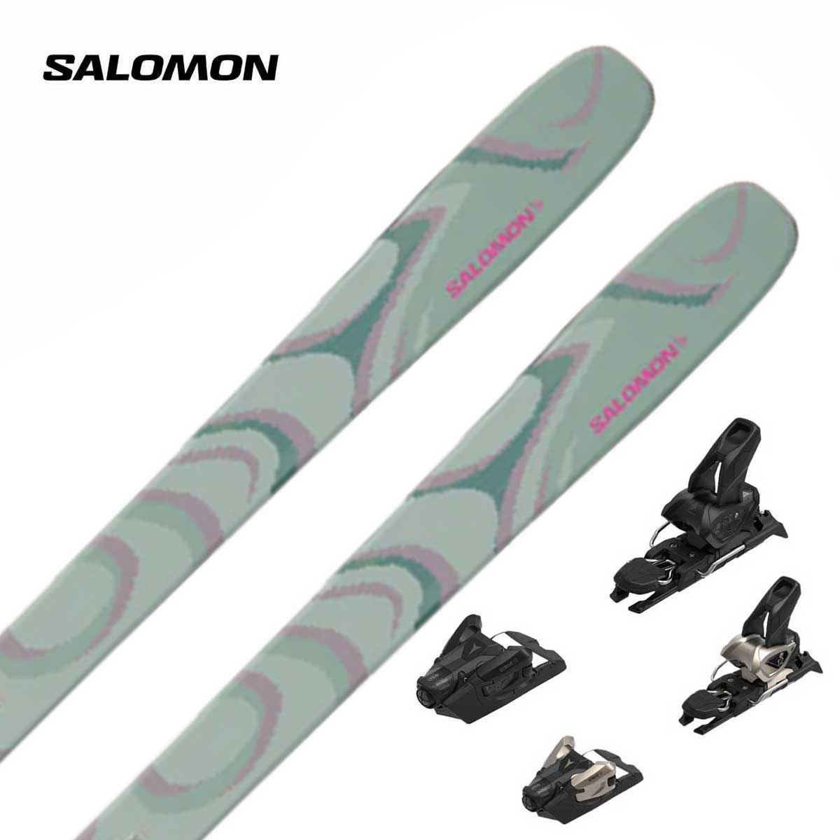 SALOMON〔滑雪板 女款〕＜2026＞QST 100 ICEBERG GREEN[L47826000] + <27>ATOMIC STRIVE 12 GW