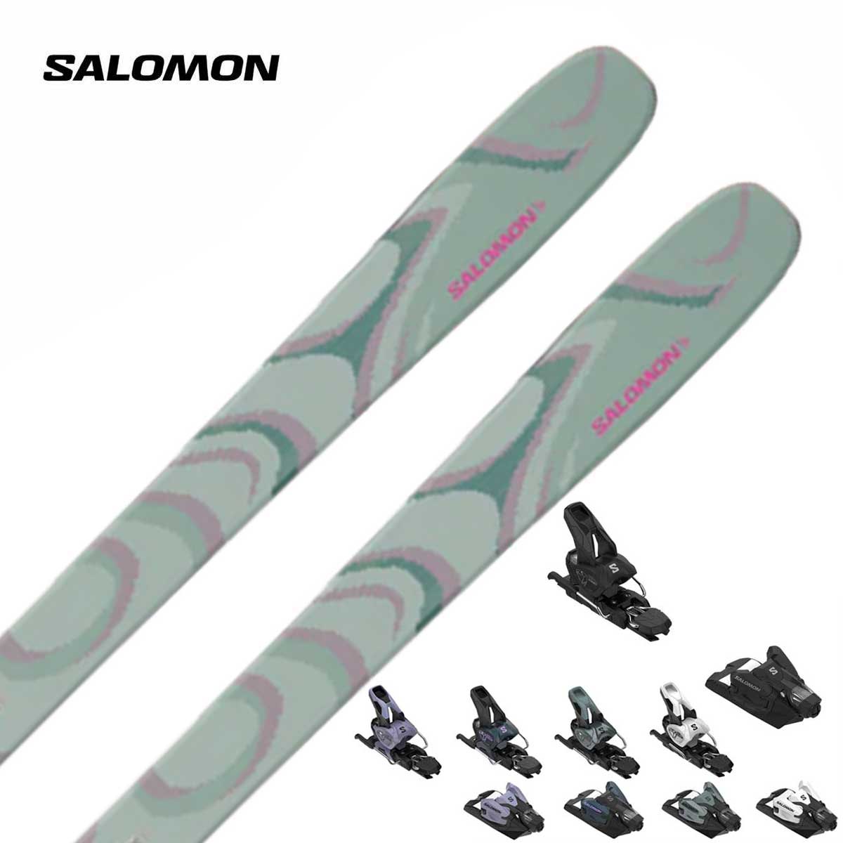 SALOMON〔滑雪板 女款〕＜2026＞QST 100 ICEBERG GREEN[L47826000] + <27>SALOMON STRIVE 12 GW