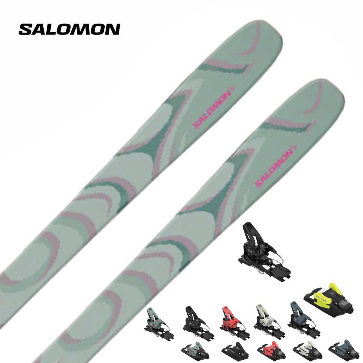 SALOMON〔滑雪板 女款〕＜2026＞QST 100 ICEBERG GREEN[L47826000] + <27>SALOMON STRIVE 14 GW