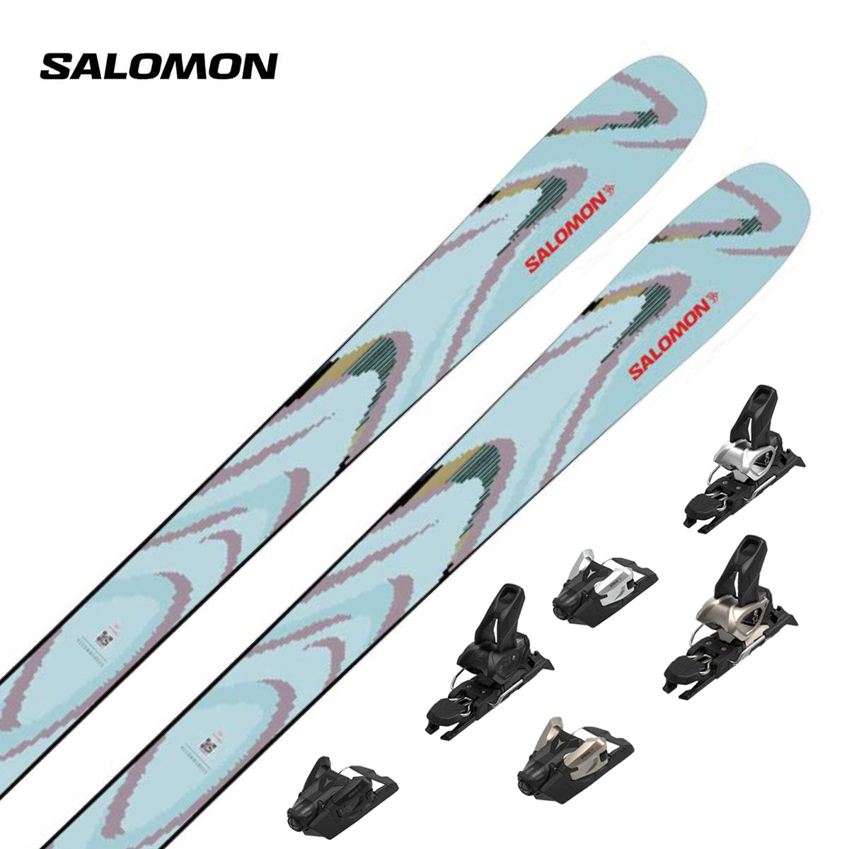 SALOMON〔滑雪板〕＜2026＞QST 94 ICED AQUA / L47774600 / + <27>ATOMIC STRIVE 12 GW