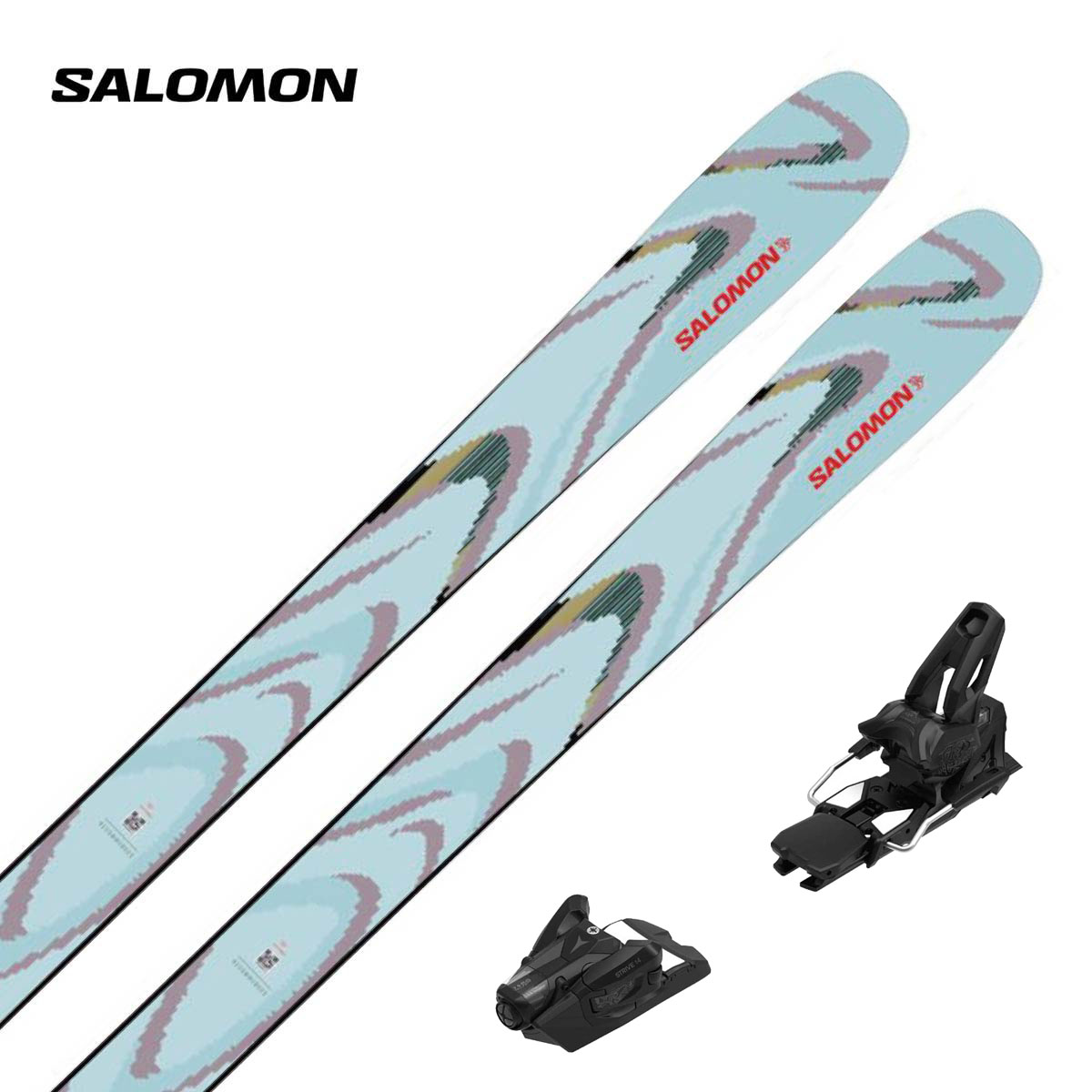 〔20260817〕SALOMON〔Skis〕＜2026＞QST 94 ICED AQUA / L47774600 / + <27>ATOMIC STRIVE 14 MN