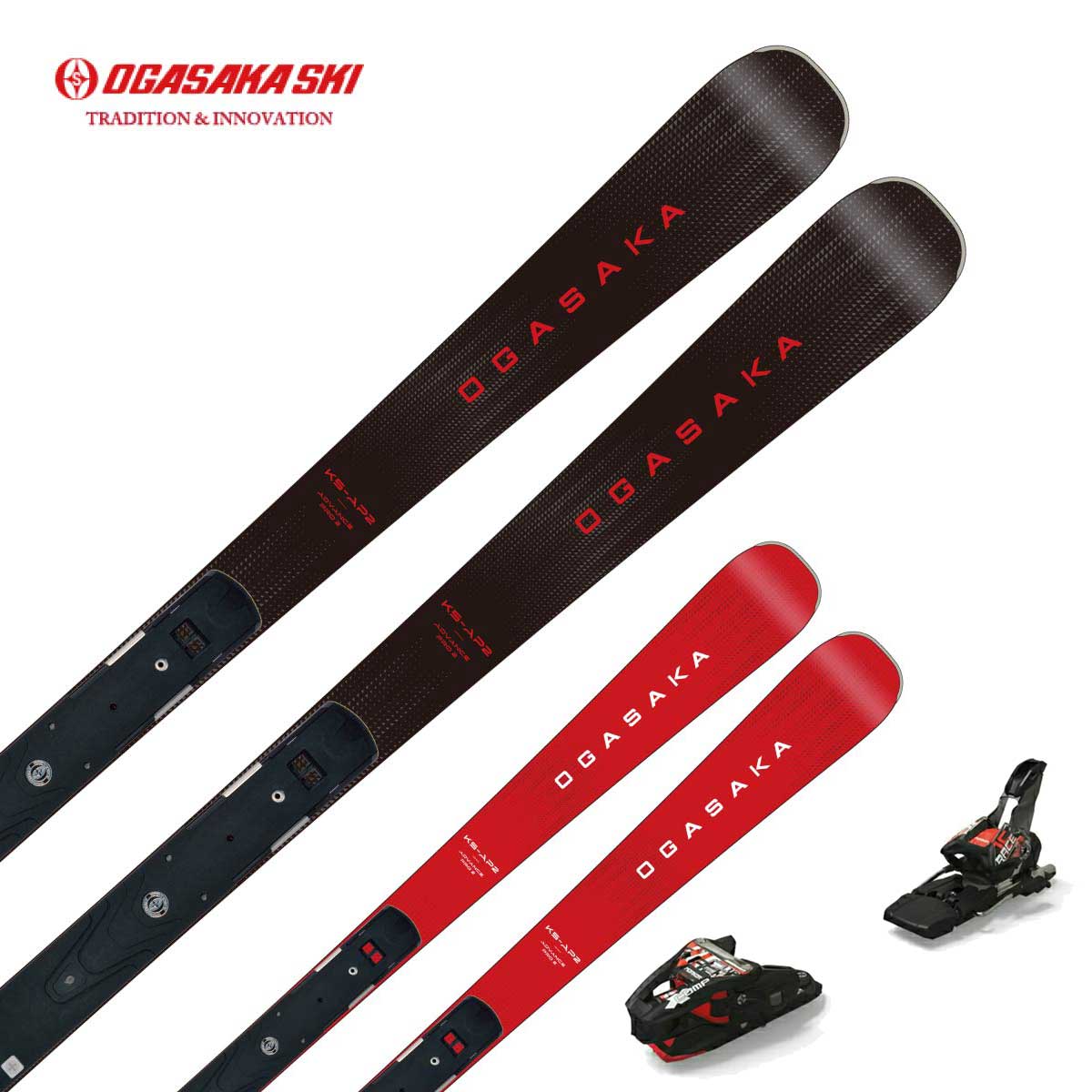 【特殊原因不能发海外】OGASAKA〔滑雪板〕＜2027＞KEO'S KS-AP2 + SRED + <24>XCOMP 16 GW