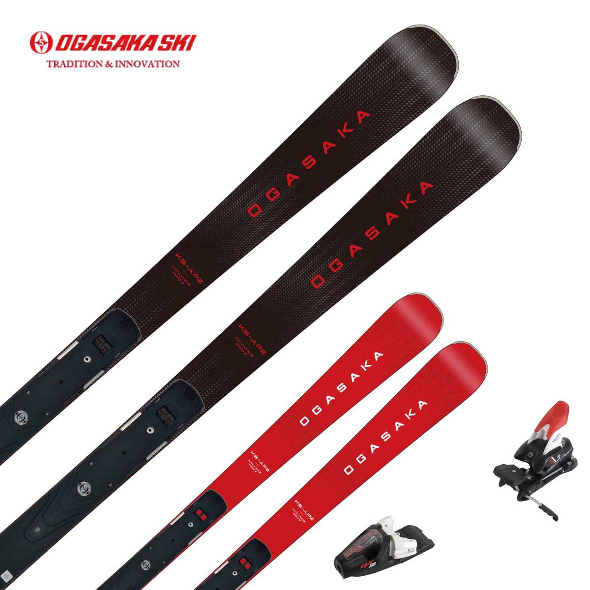 【特殊原因不能发海外】OGASAKA〔滑雪板〕＜2027＞KEO'S KS-AP2 + SRED + <26>RX 12 GW
