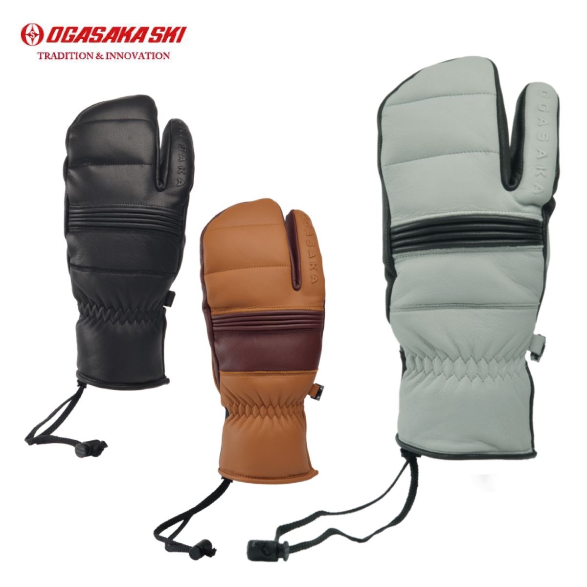 〔20261029〕【No Overseas Shipping】OGASAKA〔Ski Gloves〕＜2027＞GW / BLK / 13200438L