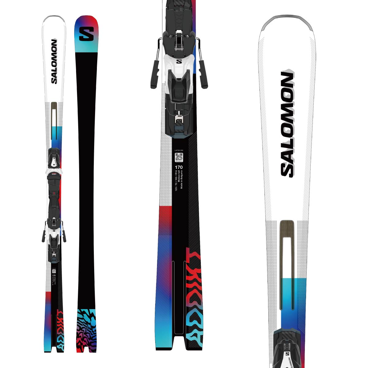 ★美品 4点セット メンテナンス.HOTWAX済★ salomon atomic SALOMON〔Skis〕＜2025＞ADDIKT + MI12 GW / L47651600156 / - Ski
