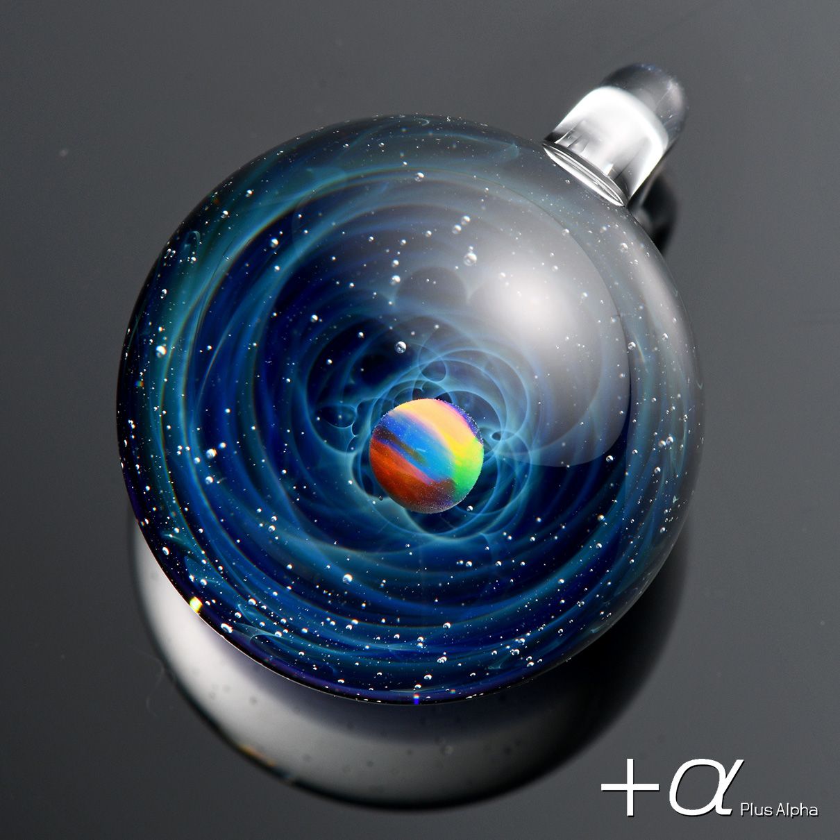 SpaceGlassPendant-black Opal