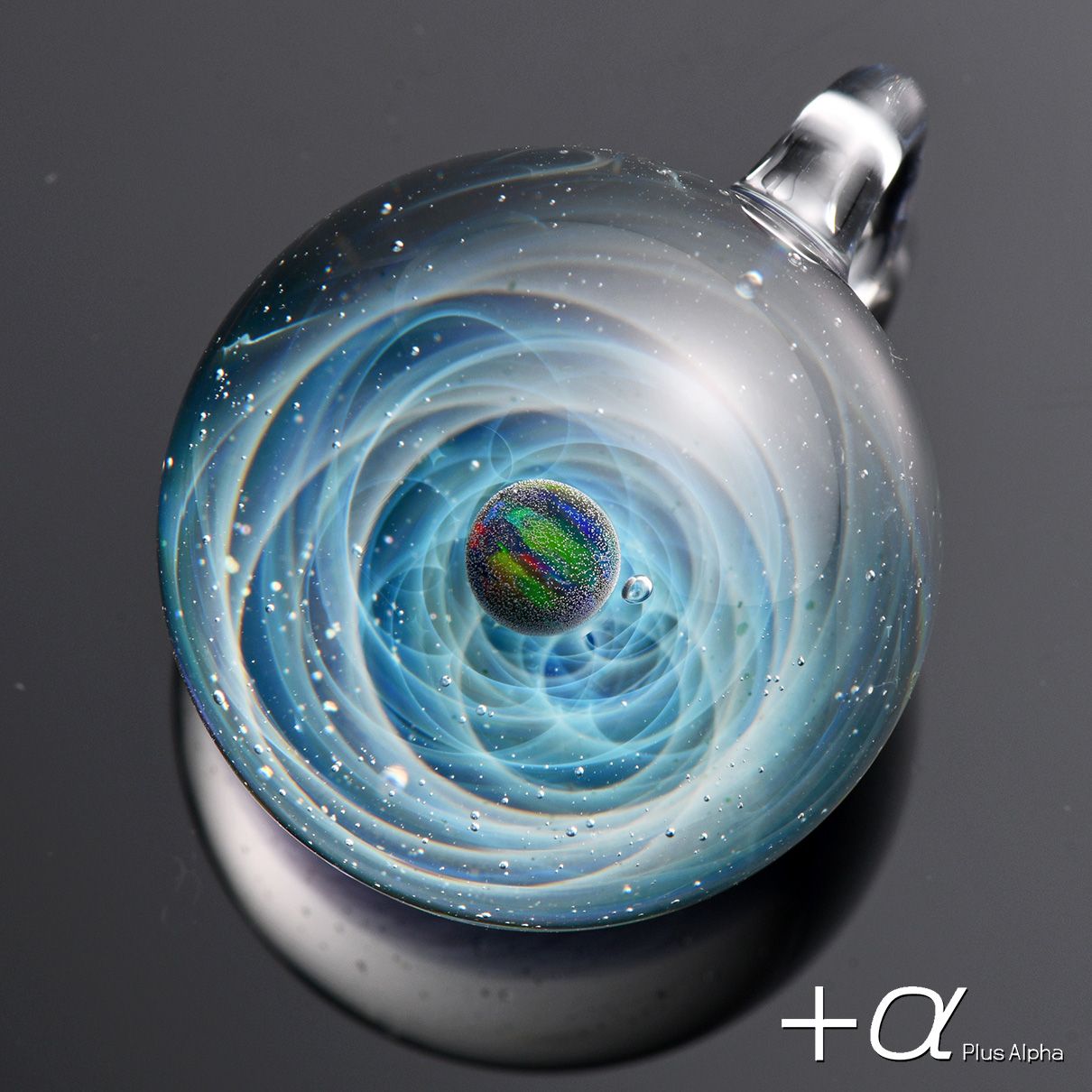 SpaceGlassPendant-black Opal