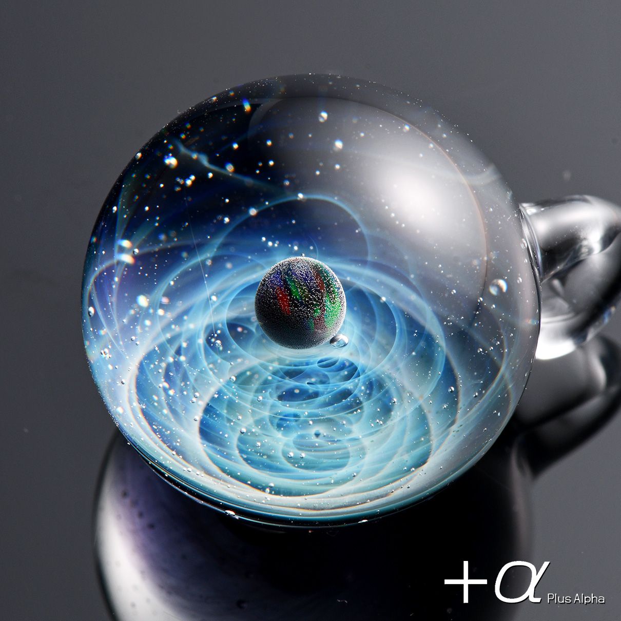 SpaceGlassPendant-black Opal