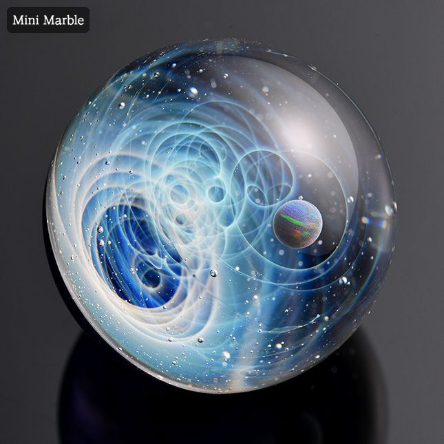 宇宙ガラスミニマーブル（ブラックオパール）
