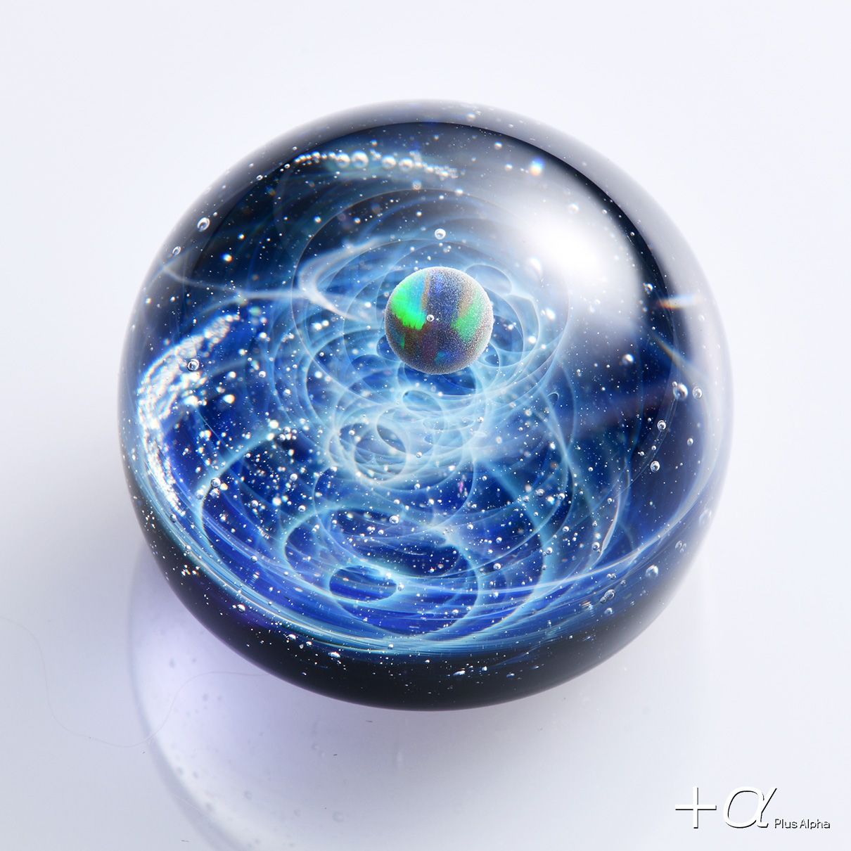 宇宙ガラスブレスレット（ブラックオパール）
