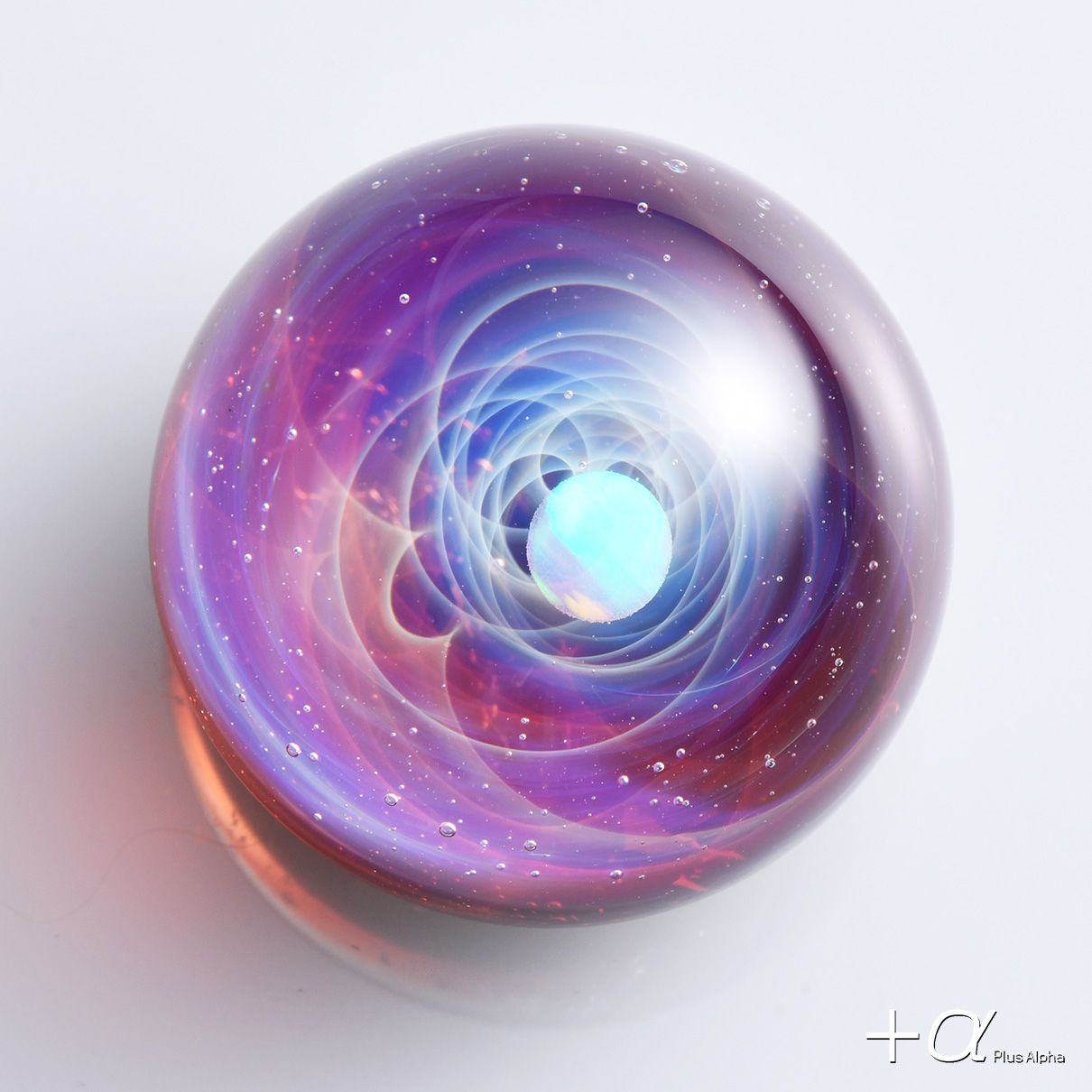 宇宙ガラス ブレスレット ホワイトオパール