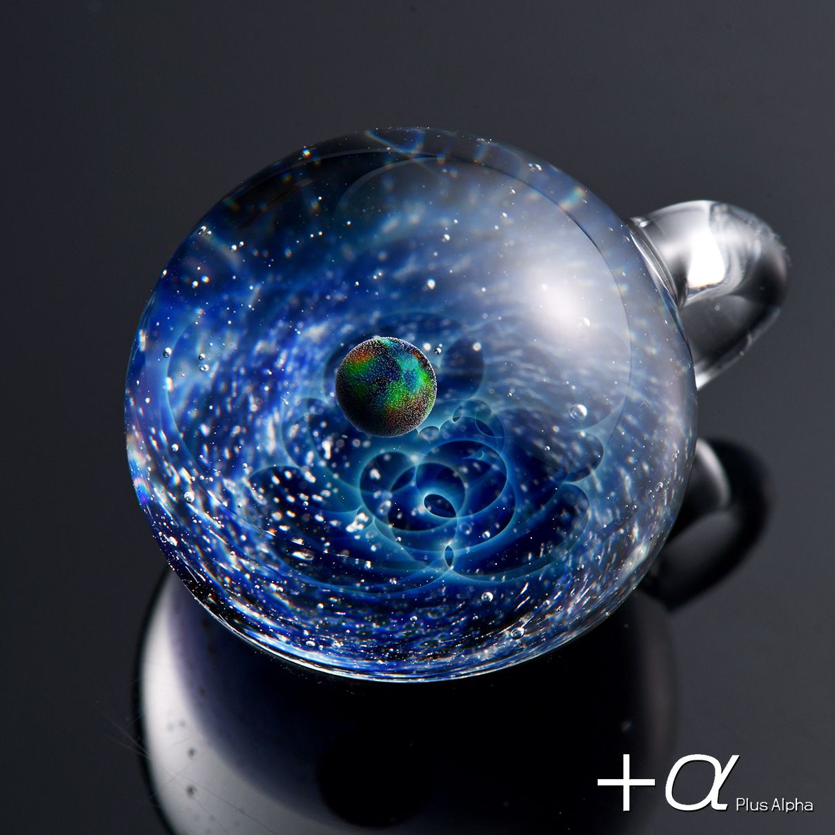 SpaceGlassPendant-black Opal