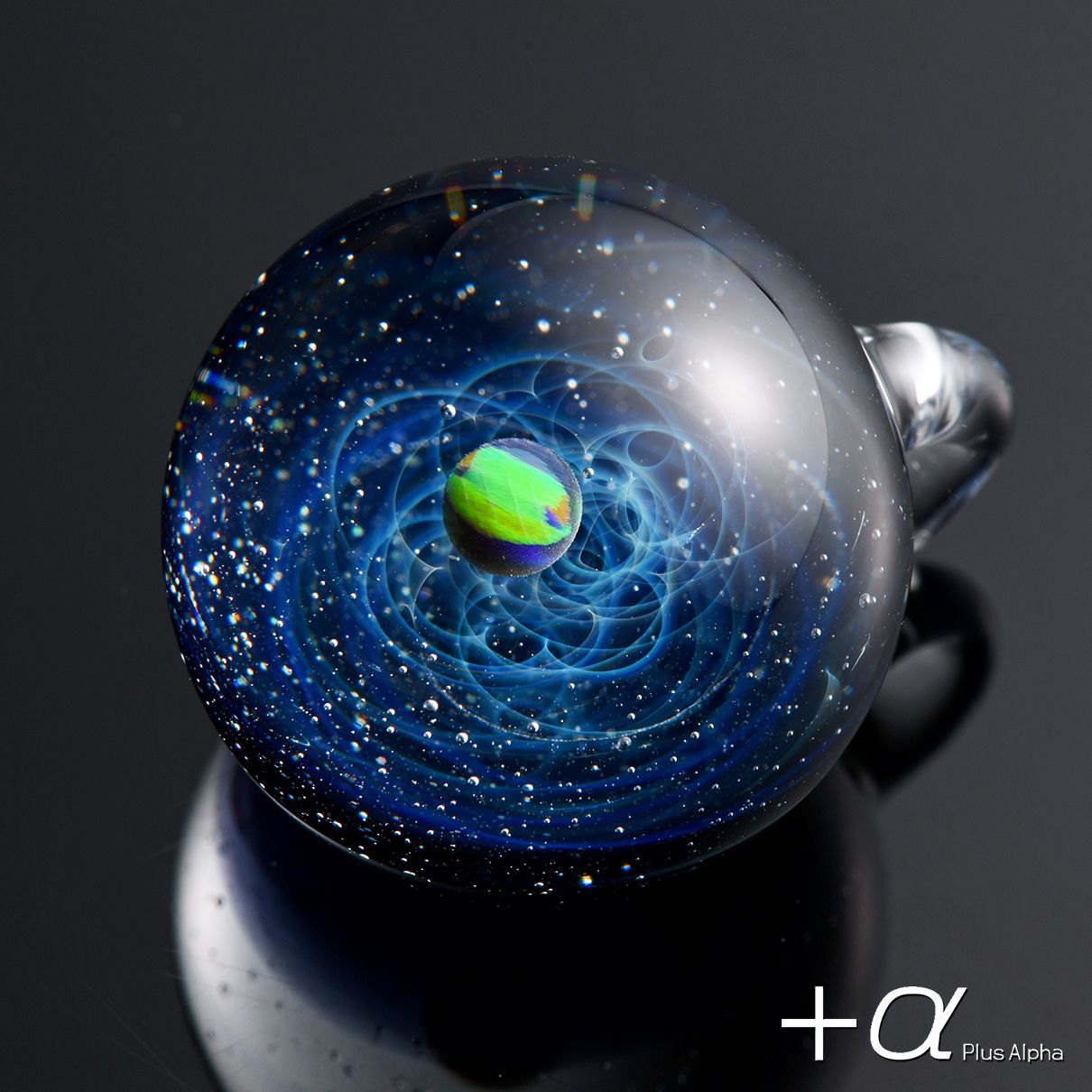 SpaceGlassPendant-black Opal