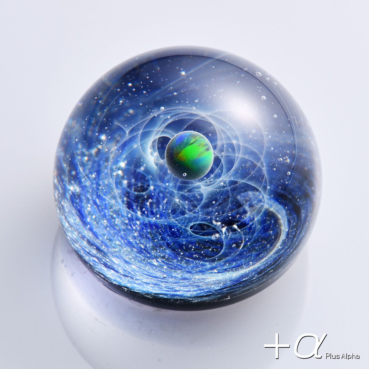 宇宙ガラスブレスレット（ブラックオパール）