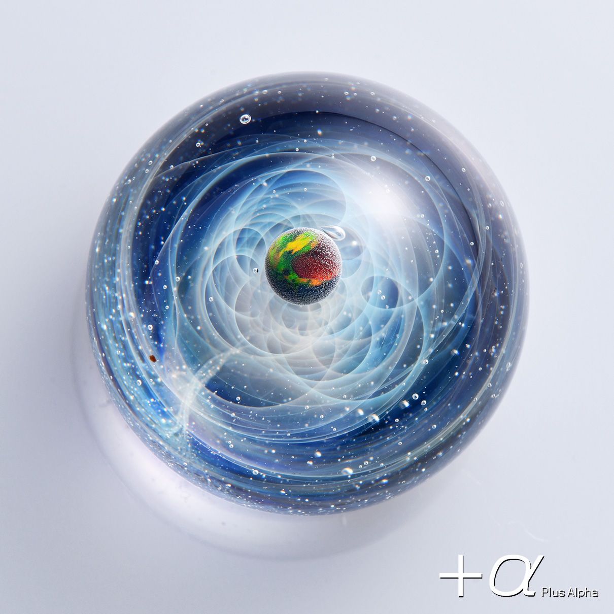 宇宙ガラスブレスレット（ブラックオパール）