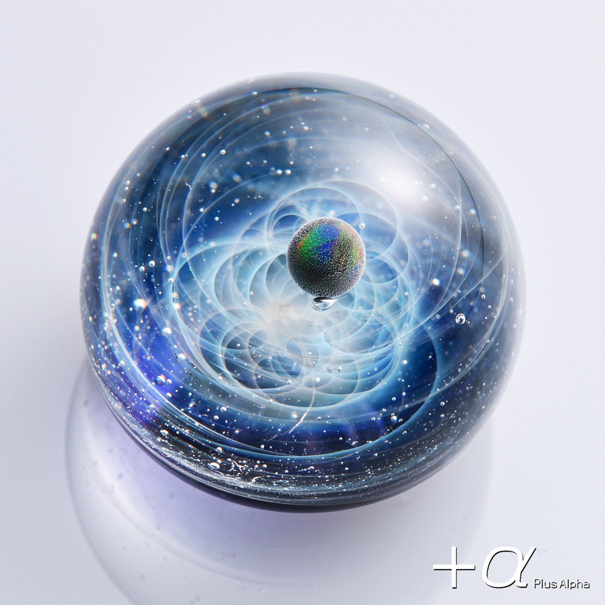 宇宙ガラスブレスレット（ブラックオパール）