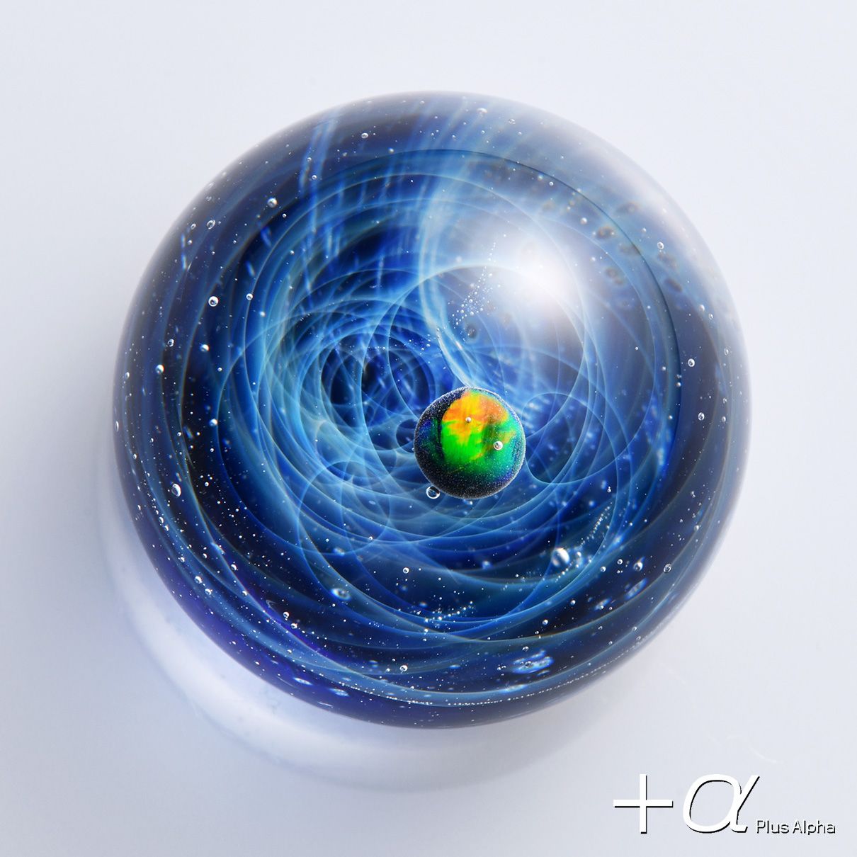 宇宙ガラスブレスレット（ブラックオパール）